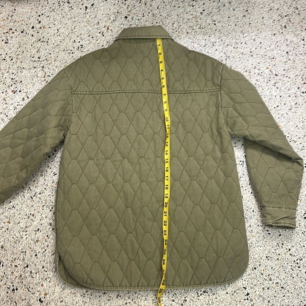 Joie green quilted shacket button up long sleeve barn XS - Picture 7 of 7
